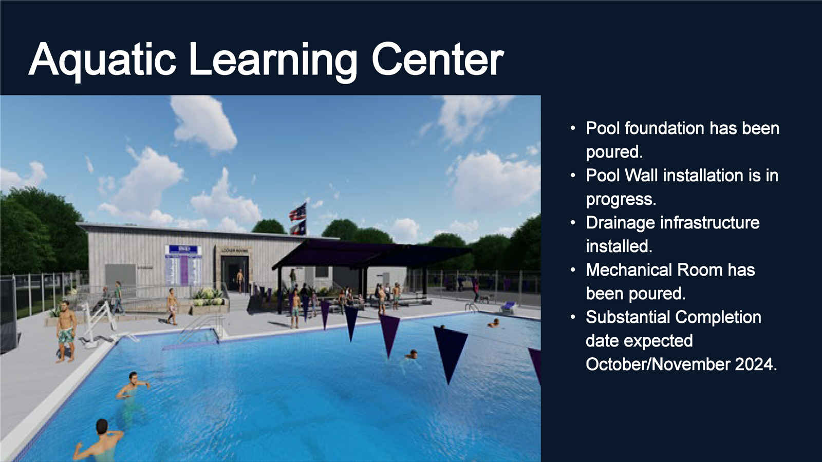 Aquatics Learning Center Progress Update 08.24